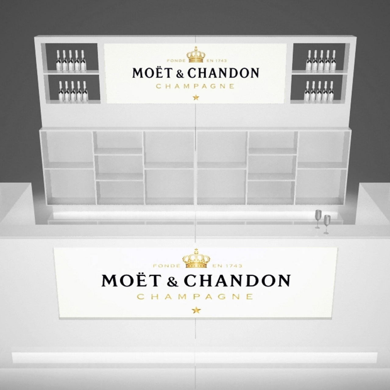 Bar design champagne Moët & Chandon